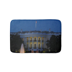 Christmas White House at Night in Washington DC Bath Mat