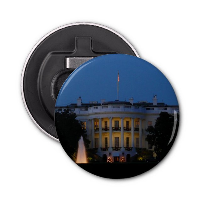 Christmas White House at Night in Washington DC Bottle Opener (Front)