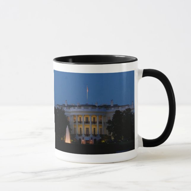 Christmas White House at Night in Washington DC Mug (Right)