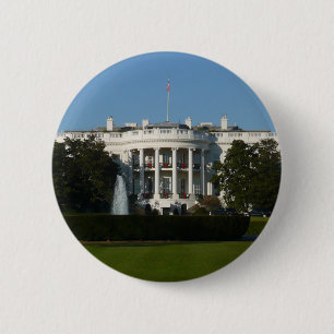 Christmas White House for Holidays Washington DC 6 Cm Round Badge