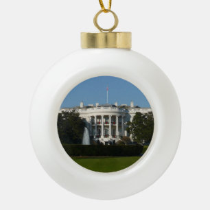 Christmas White House for Holidays Washington DC Ceramic Ball Christmas Ornament