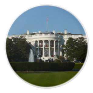 Christmas White House for Holidays Washington DC Ceramic Knob