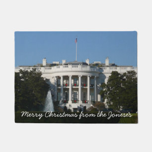 Christmas White House for Holidays Washington DC Doormat