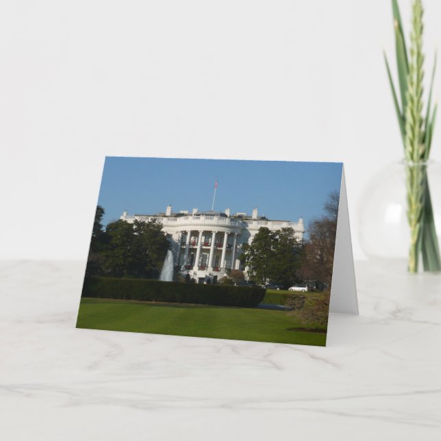 Christmas White House for Holidays Washington DC Holiday Card (Front)