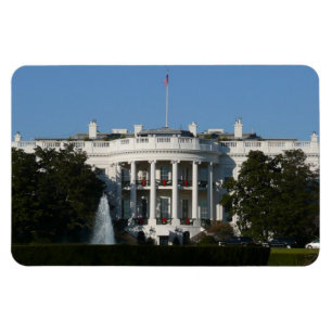 Christmas White House for Holidays Washington DC Magnet