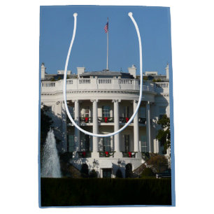 Christmas White House for Holidays Washington DC Medium Gift Bag