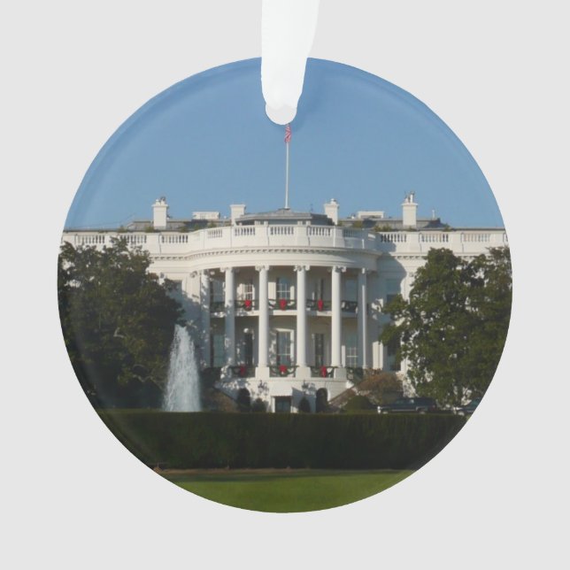 Christmas White House for Holidays Washington DC Ornament (Front)