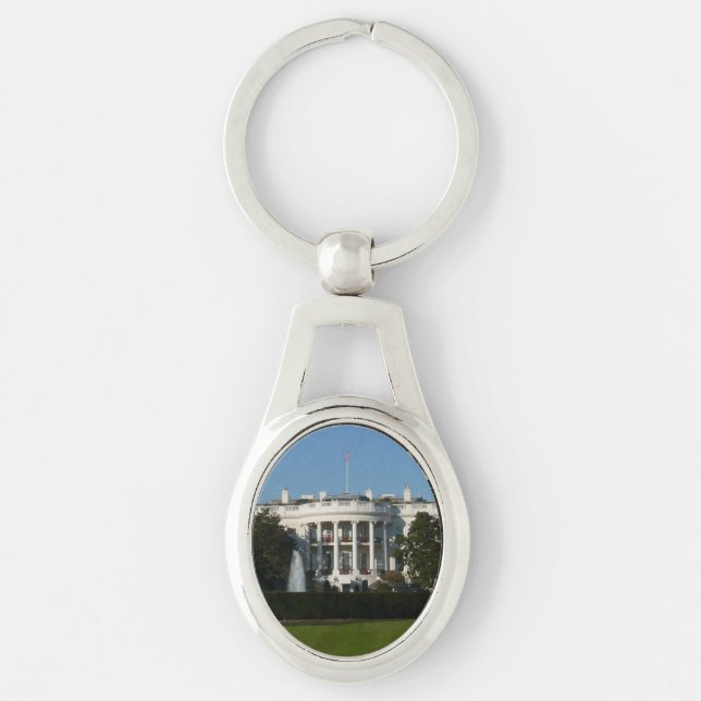 Christmas White House Key Ring (Front)