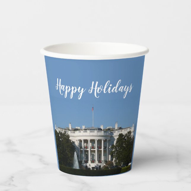 Christmas White House Paper Cups (Front)