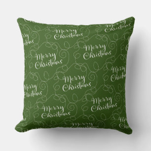 CHRISTMAS white seamless pattern with LINES Cushion