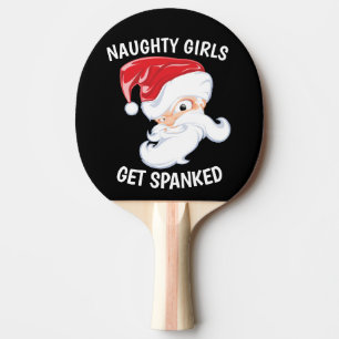 CHRISTMAS WIFE GIRLFRIEND FUNNY SANTA PING PONG PADDLE