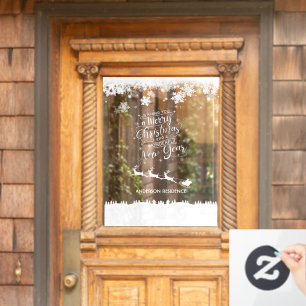 Christmas Window Cling  Home or retail