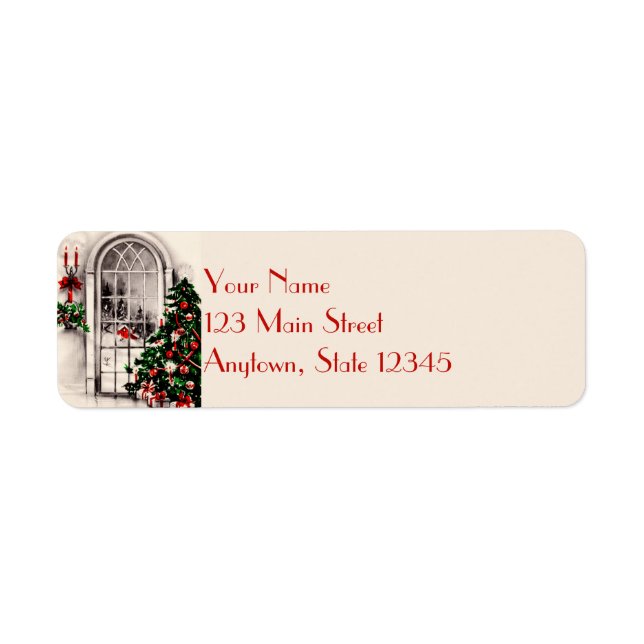 Christmas Window Lights Return Address Labels (Front)