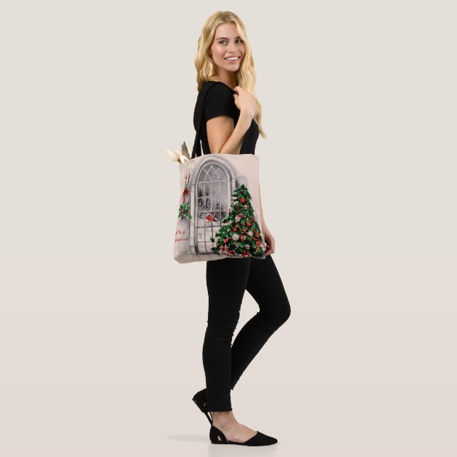Christmas Window Lights Tote Bag (On Model)