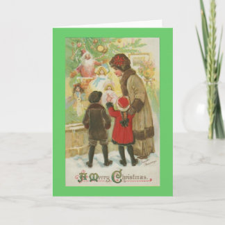 Christmas Window Shopping Holiday Card
