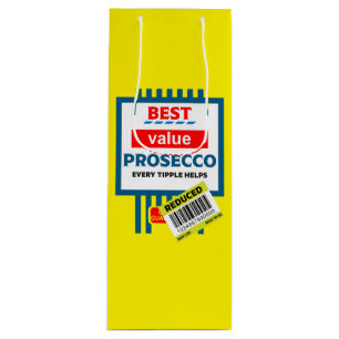 Christmas Wine And Sparkling Wine Labels Gift Bag