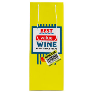 Christmas Wine And Sparkling Wine Labels Gift Bag