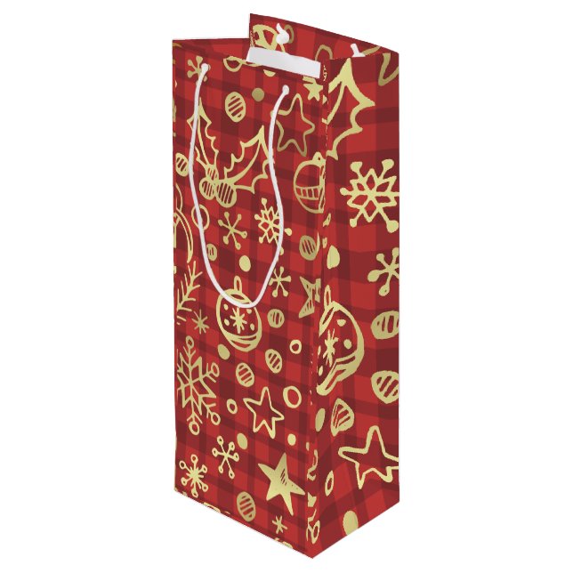 Christmas+wine+bag Wine Gift Bag (Back Angled)