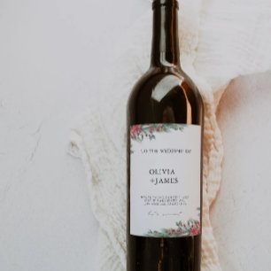 Christmas wine bottle label Template