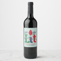 Christmas Wine Bottle Labels