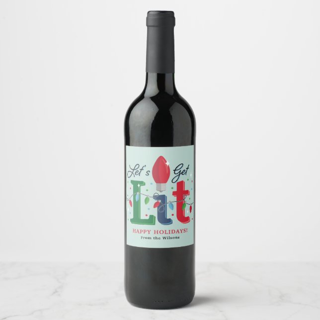Christmas Wine Bottle Labels (Front)