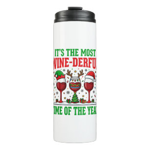 Christmas Wine-Derful Red Wine Design Thermal Tumbler
