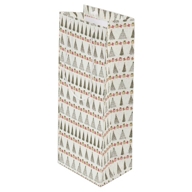 Christmas Wine Gift Bag (Front Angled)