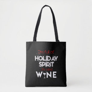 Christmas Wine Shirt - Christmas Santa Tote Bag