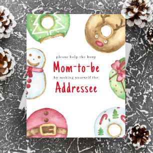 Christmas winter baby shower Mum to be addressee Poster