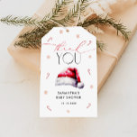 Christmas Winter Baby Shower Thank You Gift Tags<br><div class="desc">Christmas Winter Baby Shower Thank You Gift Tags.  Most lettering is editable - click the "Customise Further" button to edit. Matching items available.</div>