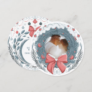 Christmas Winter Berry Personalised Photo Holiday Card