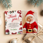Christmas Winter Birthday Party Photo Thank You Card<br><div class="desc">Christmas Winter Birthday Party Photo Thank You Card</div>