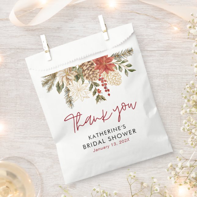 Christmas Winter Bridal Shower  Favour Bags (Clipped)