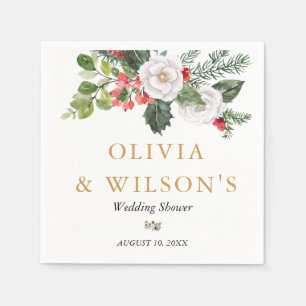 Christmas Winter Bridal Shower Napkin