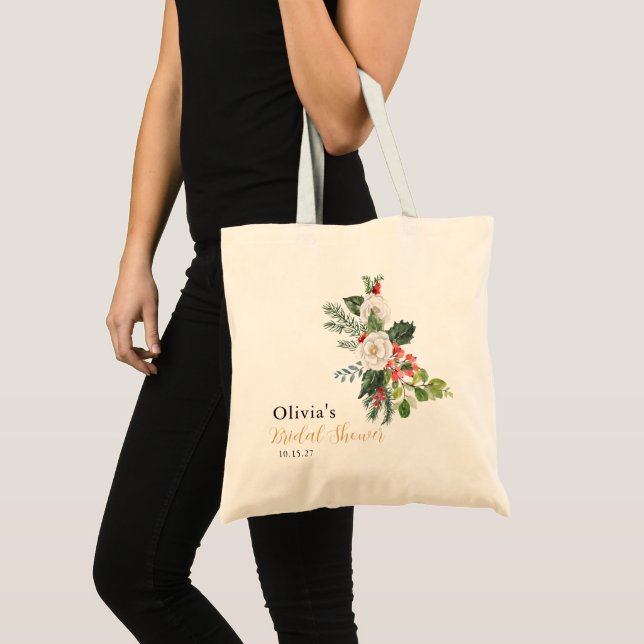 Christmas Winter Bridal Shower Tote Bag (Front (Product))