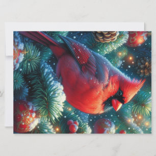 Christmas/winter Cardinal  Holiday Card