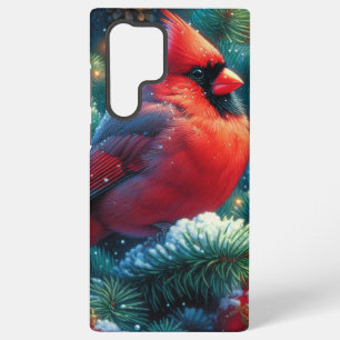 Christmas/winter Cardinal Samsung Galaxy Case