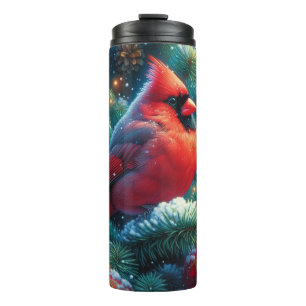Christmas/winter Cardinal  Thermal Tumbler