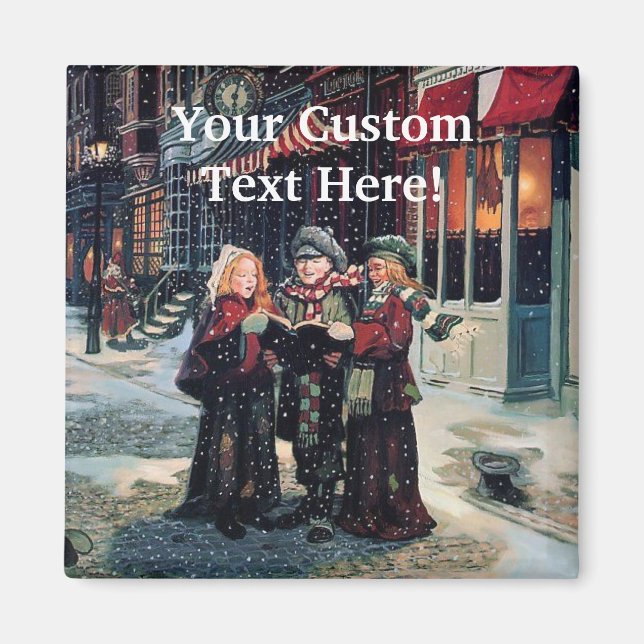 Christmas Winter Carolers Magnet (Front)