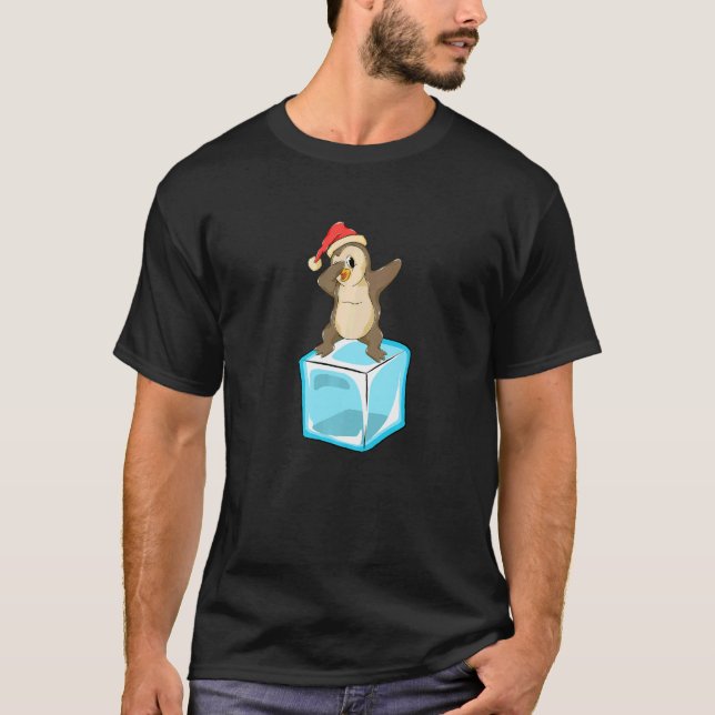 Christmas winter Christmas Xmas penguin dab Christ T-Shirt (Front)