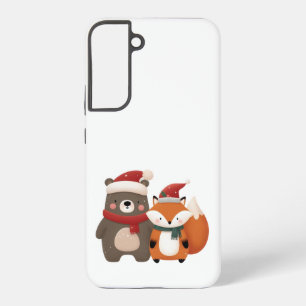 Christmas/Winter Cute Bear & Fox Samsung Galaxy Case