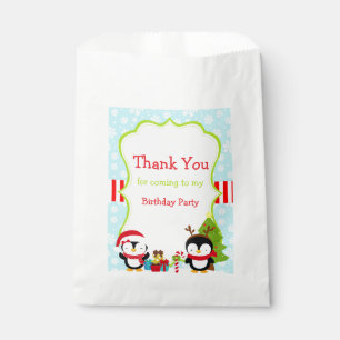Christmas Winter Cute Penguins  Favour Bags