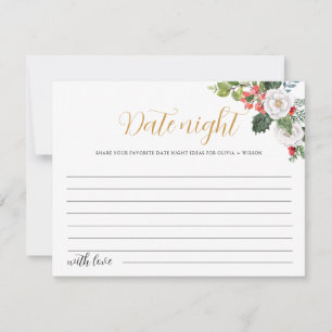 Christmas Winter Date Night Ideas Game Card