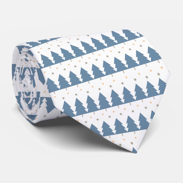 Christmas winter design tie (Rolled)