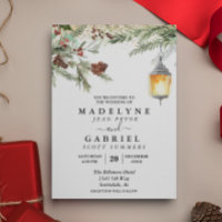 Christmas Winter Elegant Pine Drop Wedding