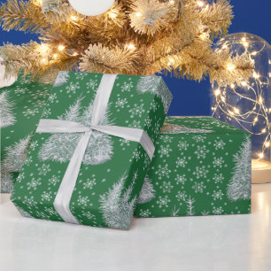 Christmas Winter - emerald green Wrapping Paper