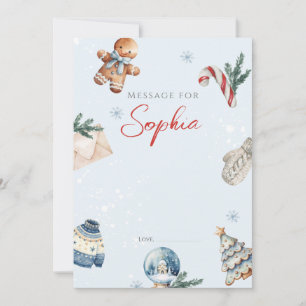 Christmas Winter First Birthday Party Time Capsule Invitation