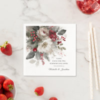 Christmas Winter Floral Bible Christian Wedding 