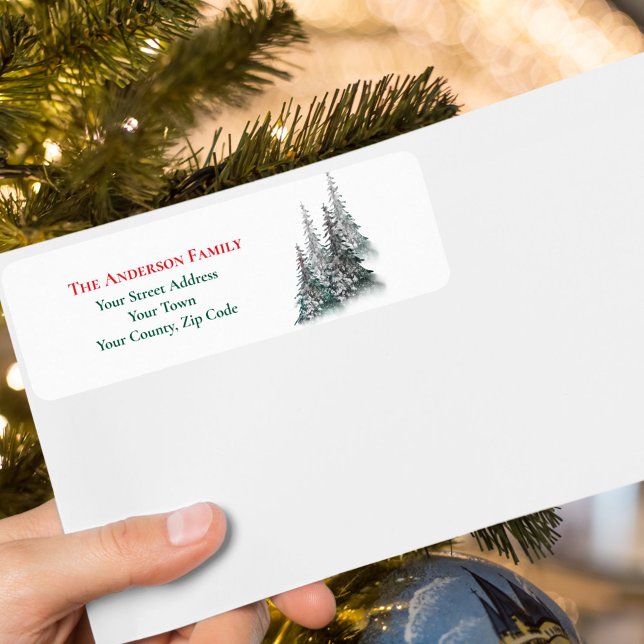 Christmas Winter Forest Fir Trees Name Address (Creator Uploaded)