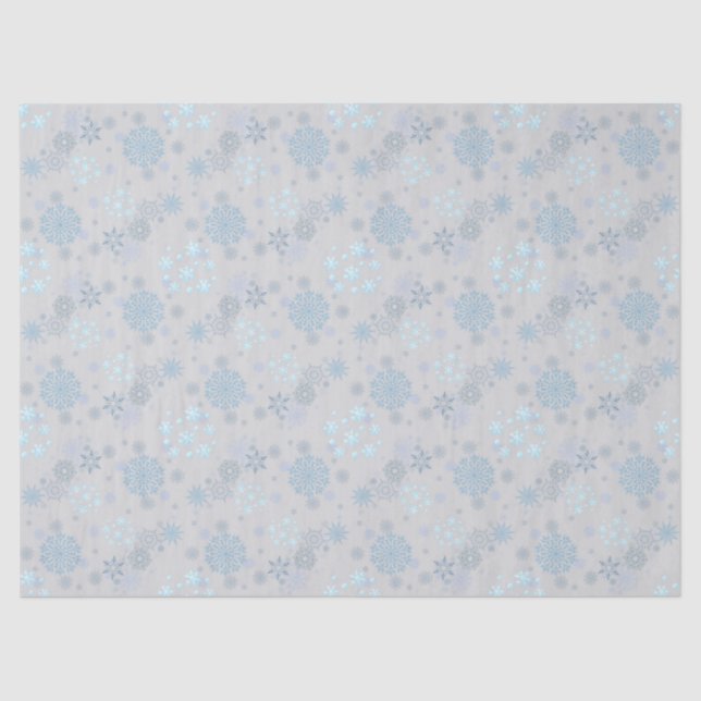 Christmas Winter Hanukkah Snowflake design Tissue Paper (Front)